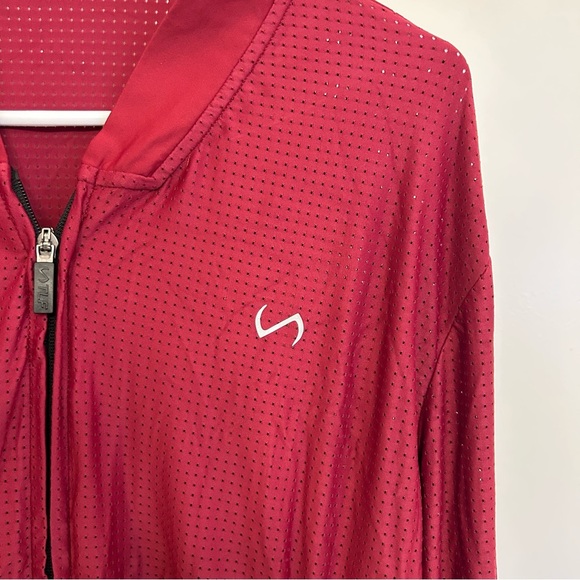 TLF Perforated Mesh Maddox Jacket Red Black Active Lightweight Size Large - Picture 2 of 10
